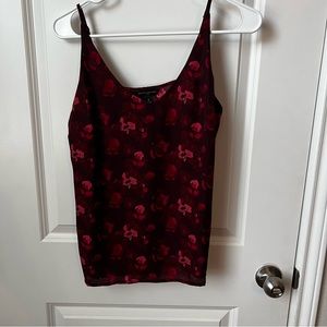 NWT classic camisole in red/pink floral